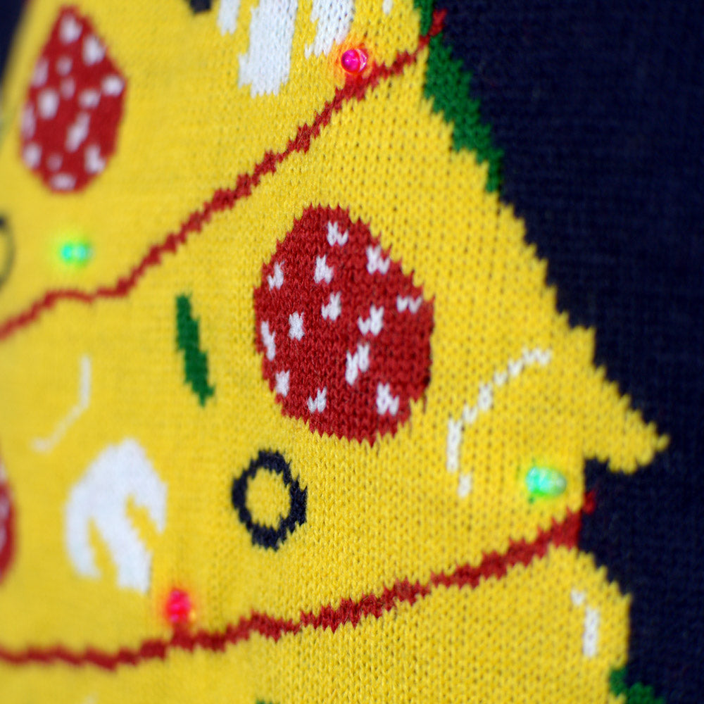 Camisola de Natal com Luzes LED Christmas Food detalhe 2