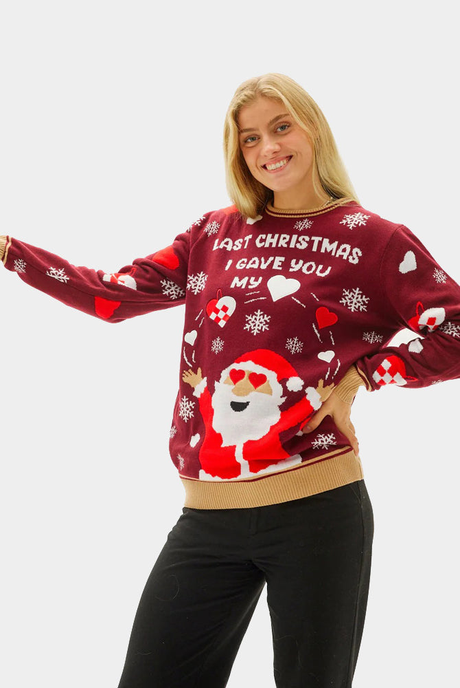 Camisola de Natal Last Christmas I gave you my Heart mulher