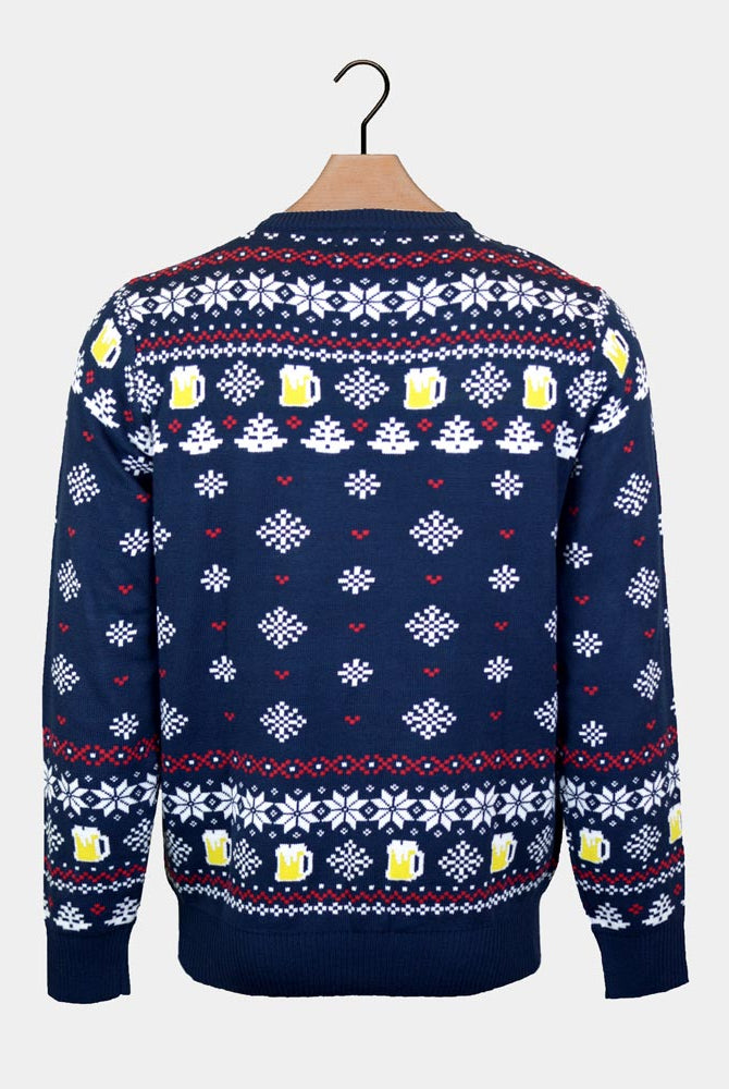 Camisola de Natal Beer Pocket 3D costas