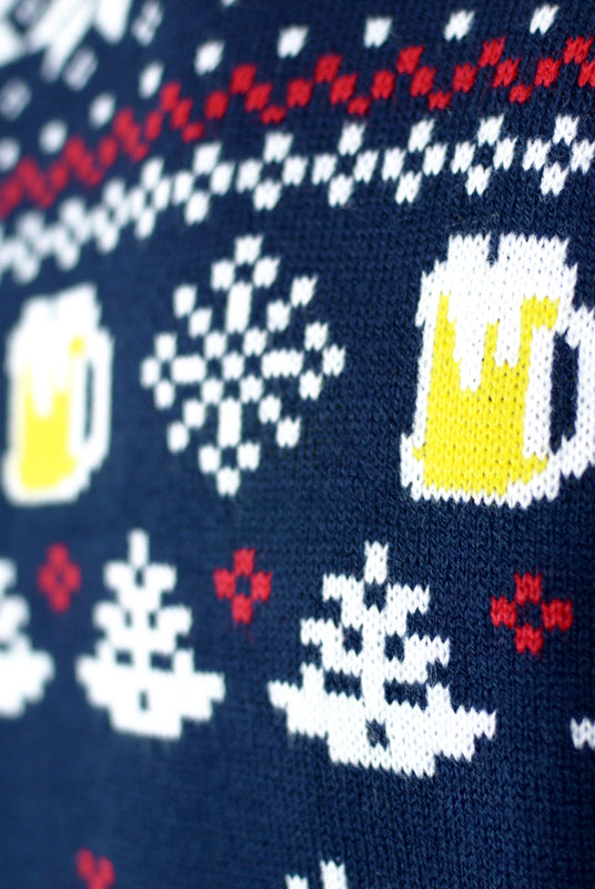 Camisola de Natal Beer Pocket 3D detalhe