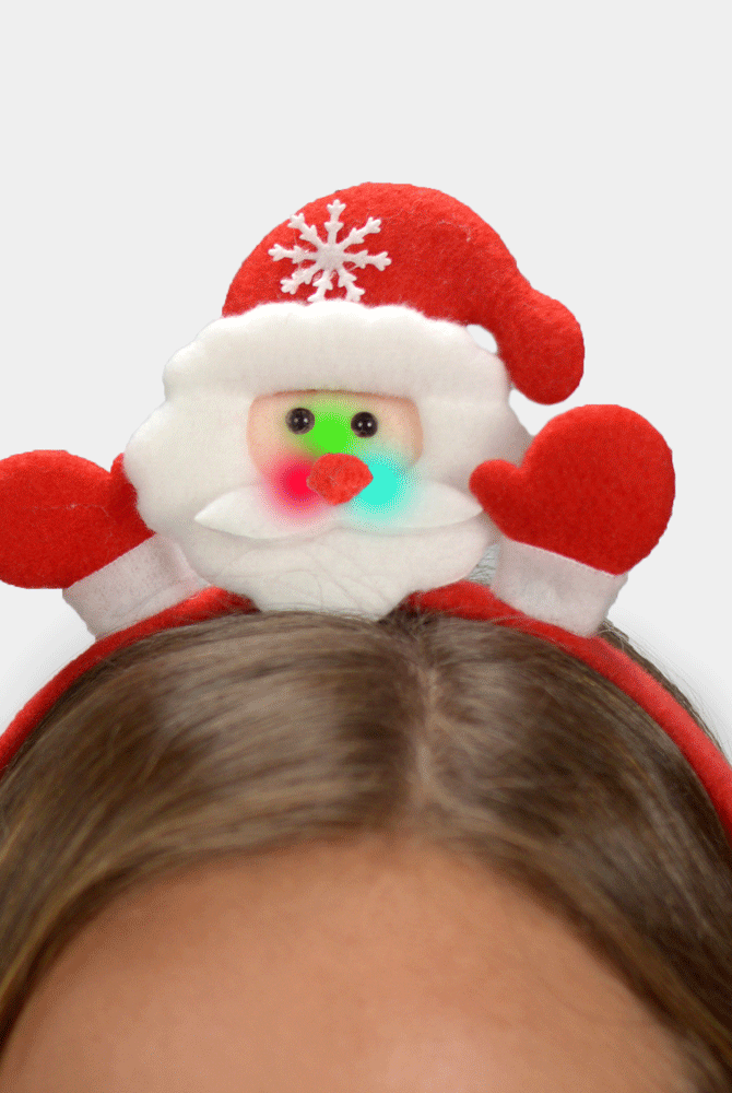 Bandolete de Natal com Luzes LED Pai Natal