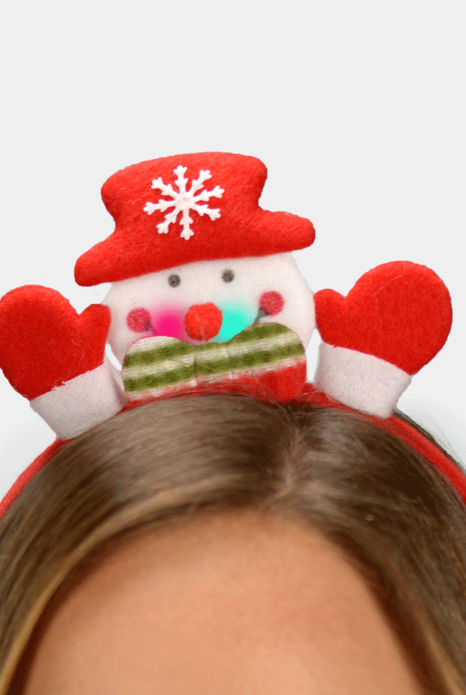 Bandolete de Natal com Luzes LED Boneco de Neve