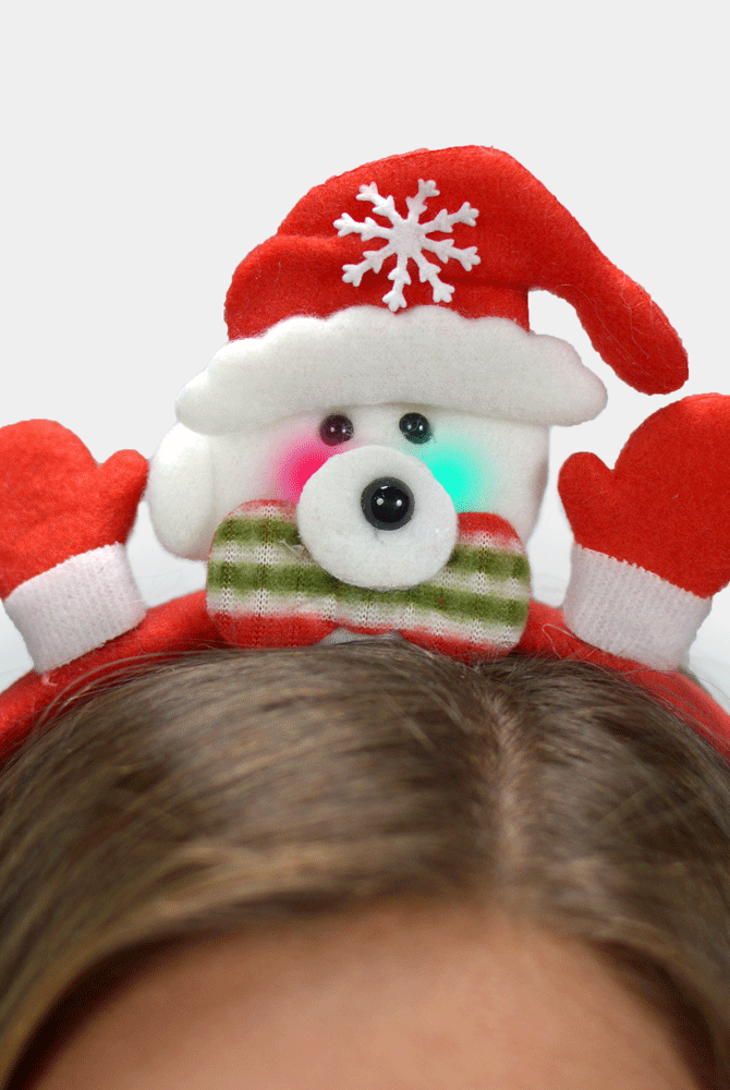 Bandolete de Natal com Luzes LED Urso polar