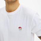 Branca T-shirt de Natal para Hommem Pai Natal