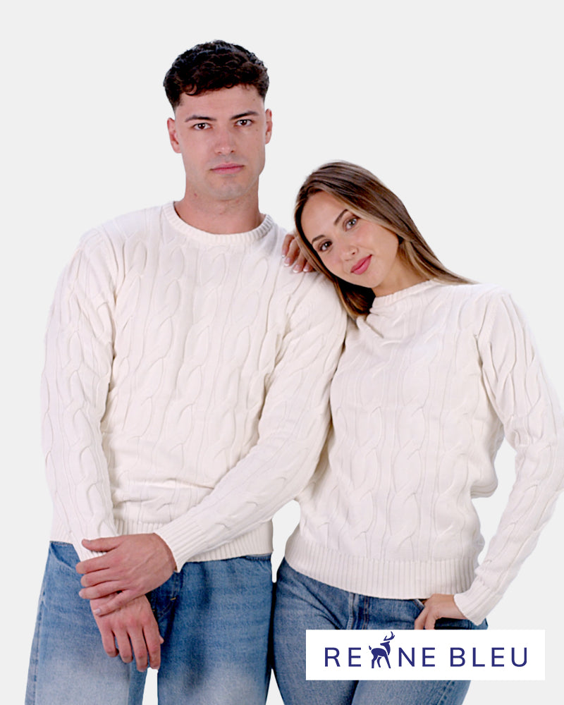 Camisola para Casal em Algodão Orgânico Snowfall