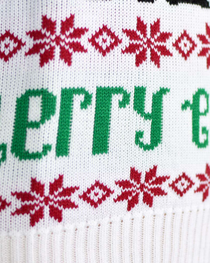 Camisola de Natal Azul Claro Rena e Pai Natal