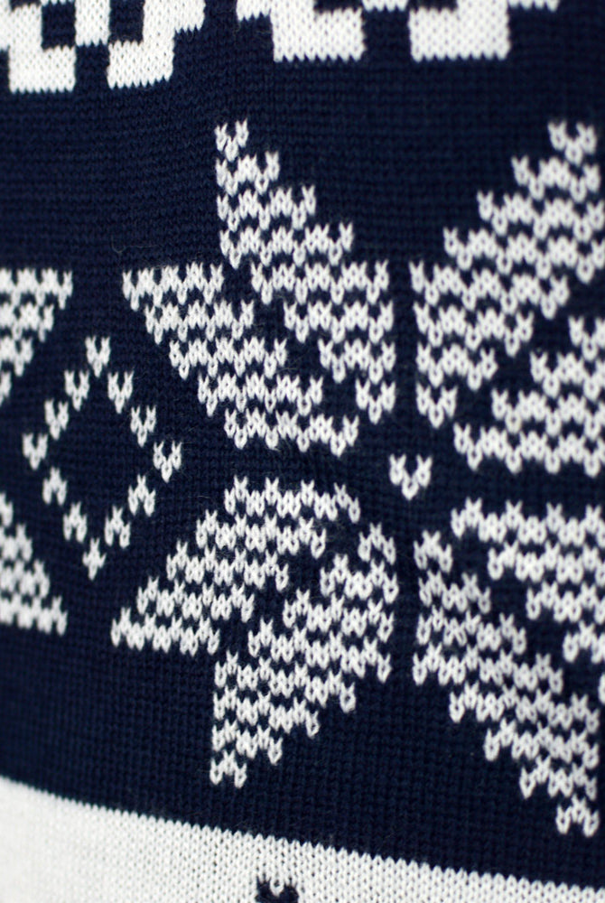 Camisola de Natal Azul para Família Pólo Norte detalhe
