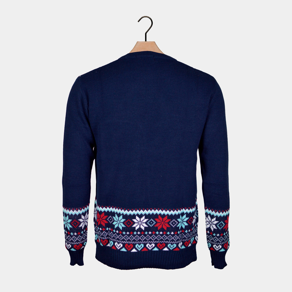 Merry Christmas Camisola de Natal para Homem Azul