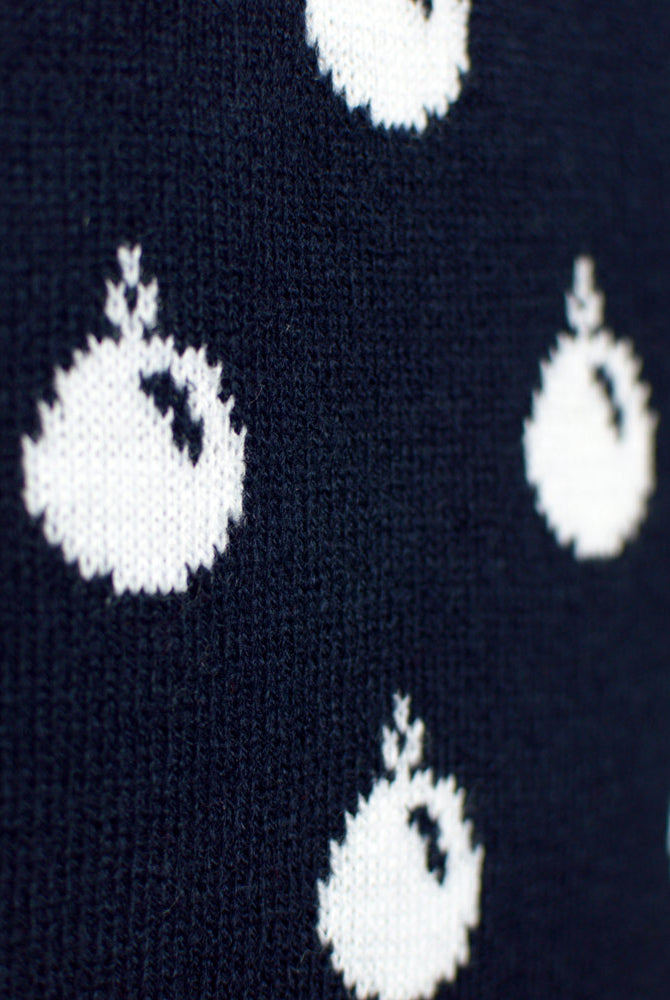 Camisola de Natal Azul Família Renas e Neve
