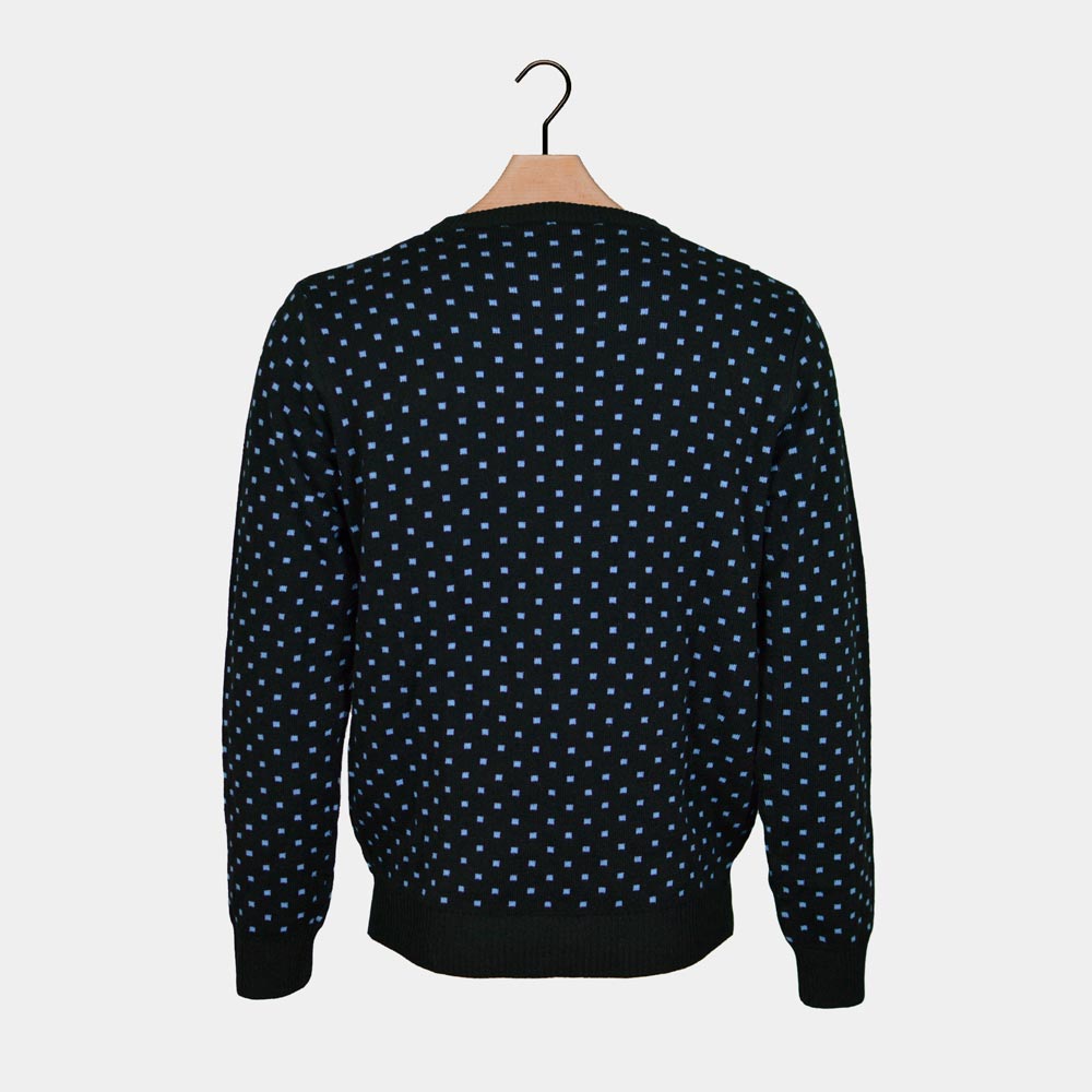 Rena com Nariz Vermelho 3D Camisola de Natal para Casal Azul