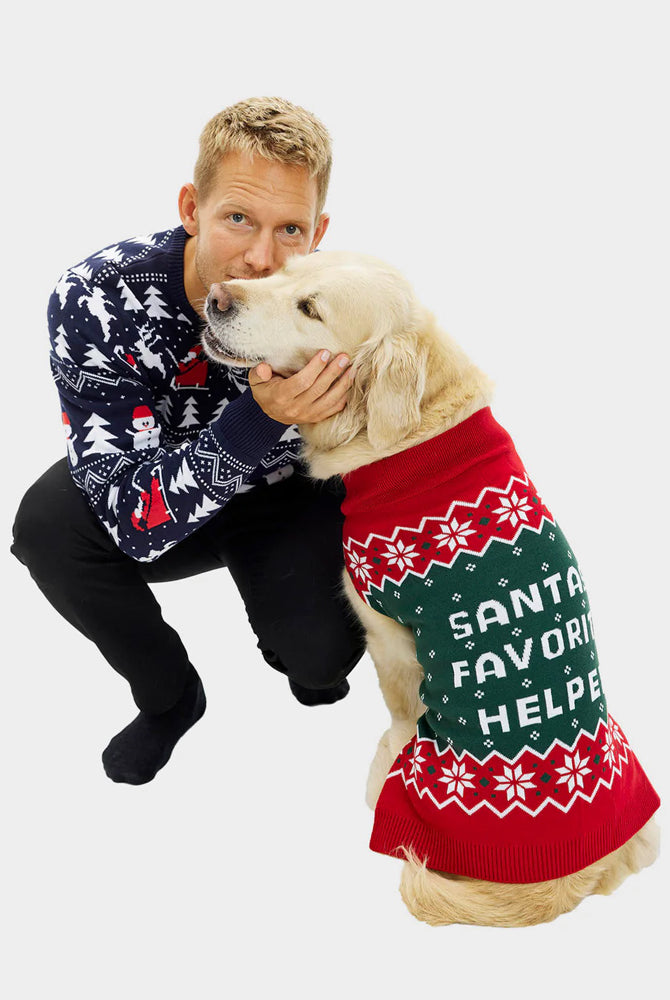 Camisola de Natal para Cães Ajudante do Pai Natal