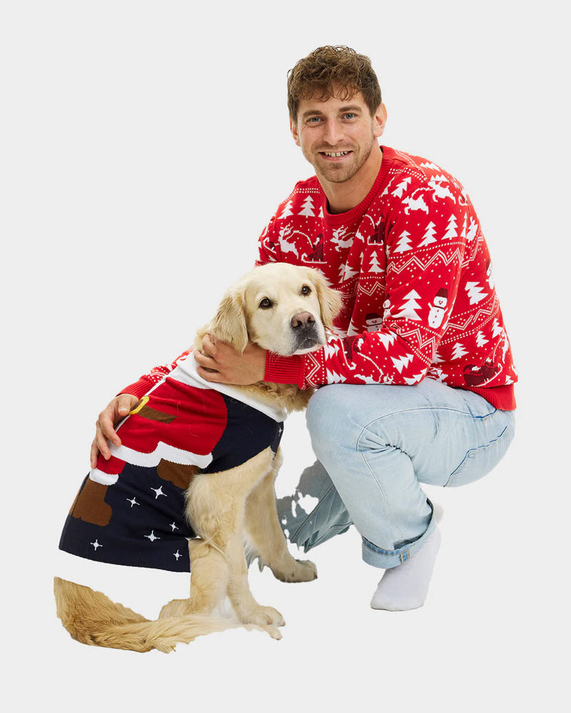 Camisola de Natal para Cães Roupa do Santa Homem