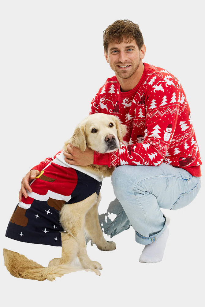 Camisola de Natal para Cães Roupa do Santa Homem