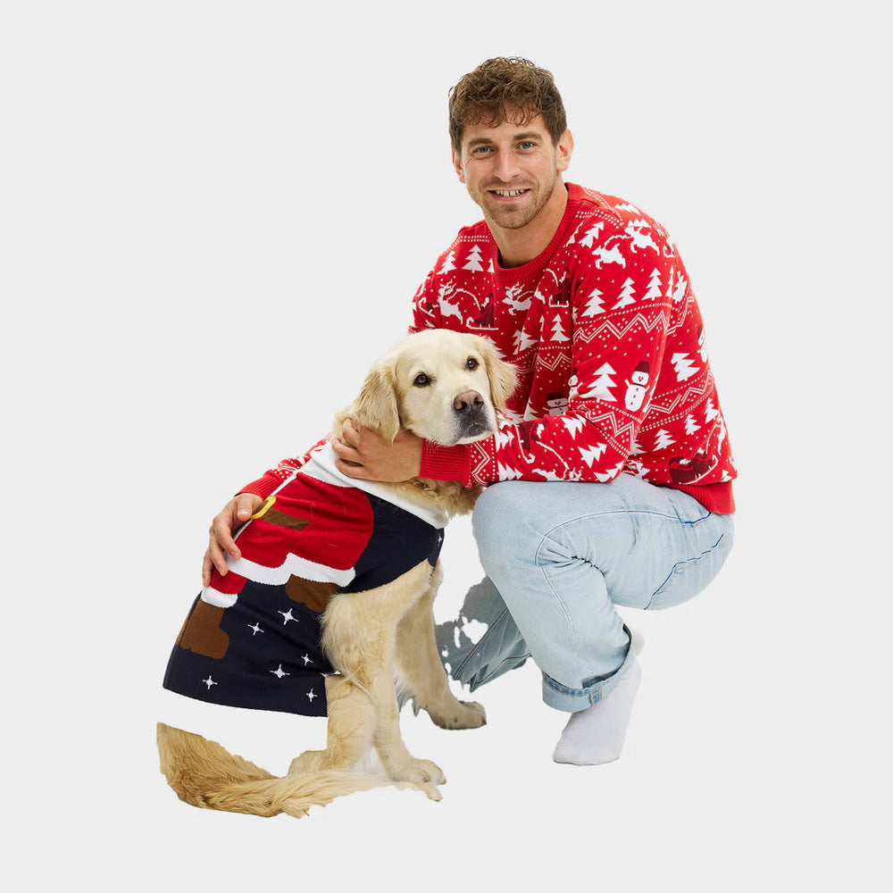 Camisola de Natal para Cães Roupa do Santa Homem