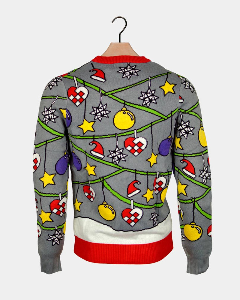 Cardigan Camisola de Natal Árvore e Boneco de Neve