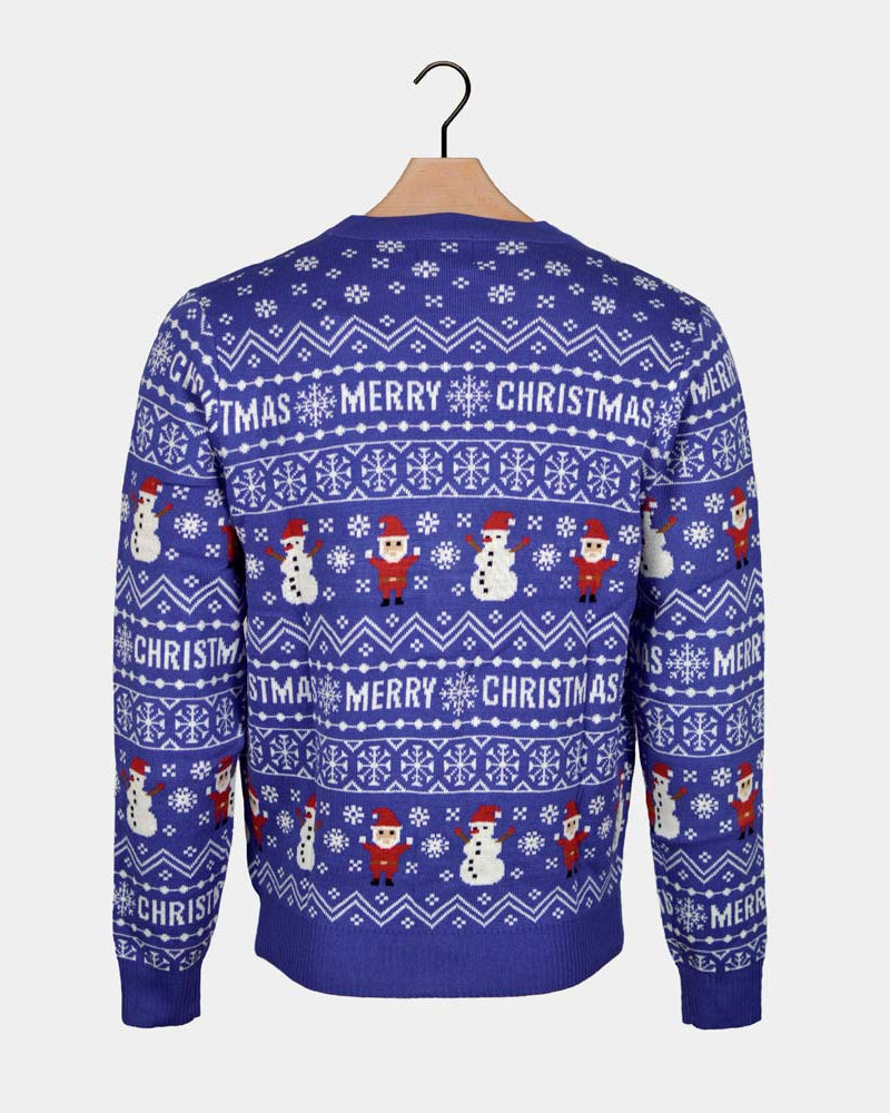 Cardigan Camisola de Natal Azul Let It Snow