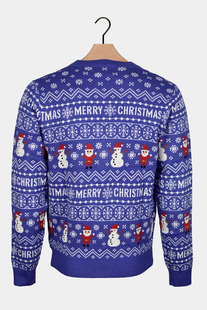 Cardigan Camisola de Natal Azul Let It Snow