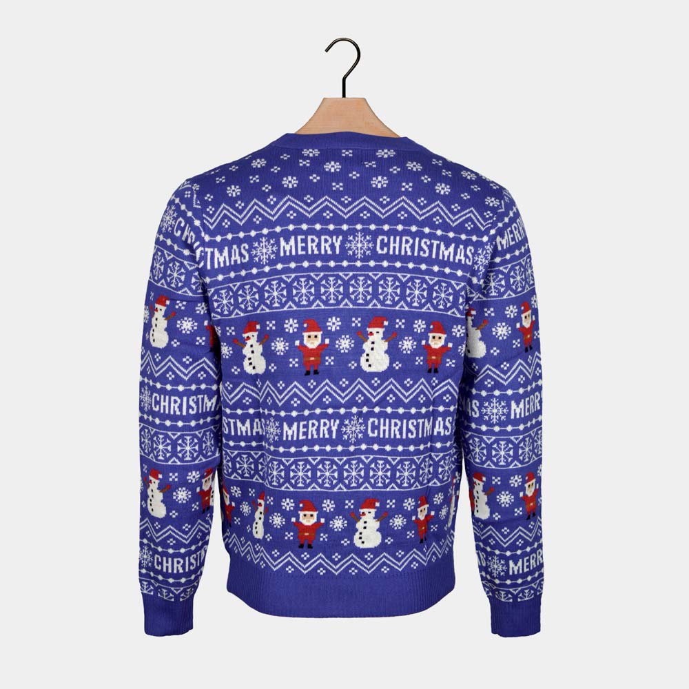 Cardigan Camisola de Natal Azul Let It Snow