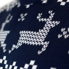 Camisola de Natal para Casal Azul Pólo Norte detalhe