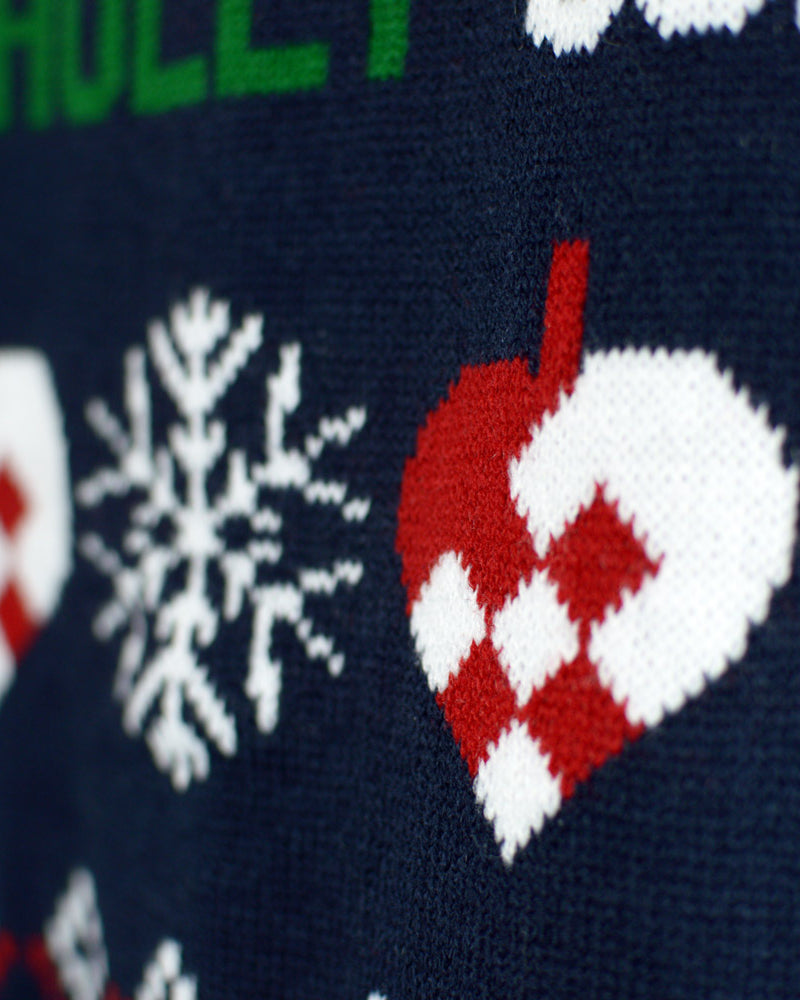 Camisola de Natal para Casal Azul y Vermelha Cárdigan