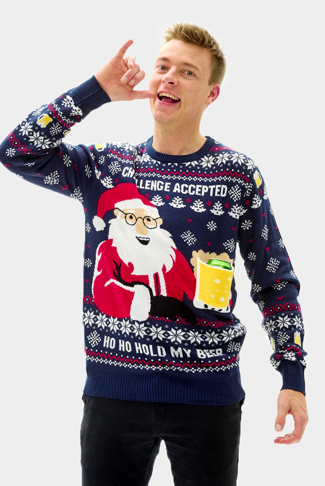 Camisola de Natal para Casal Beer Pocket 3D homem