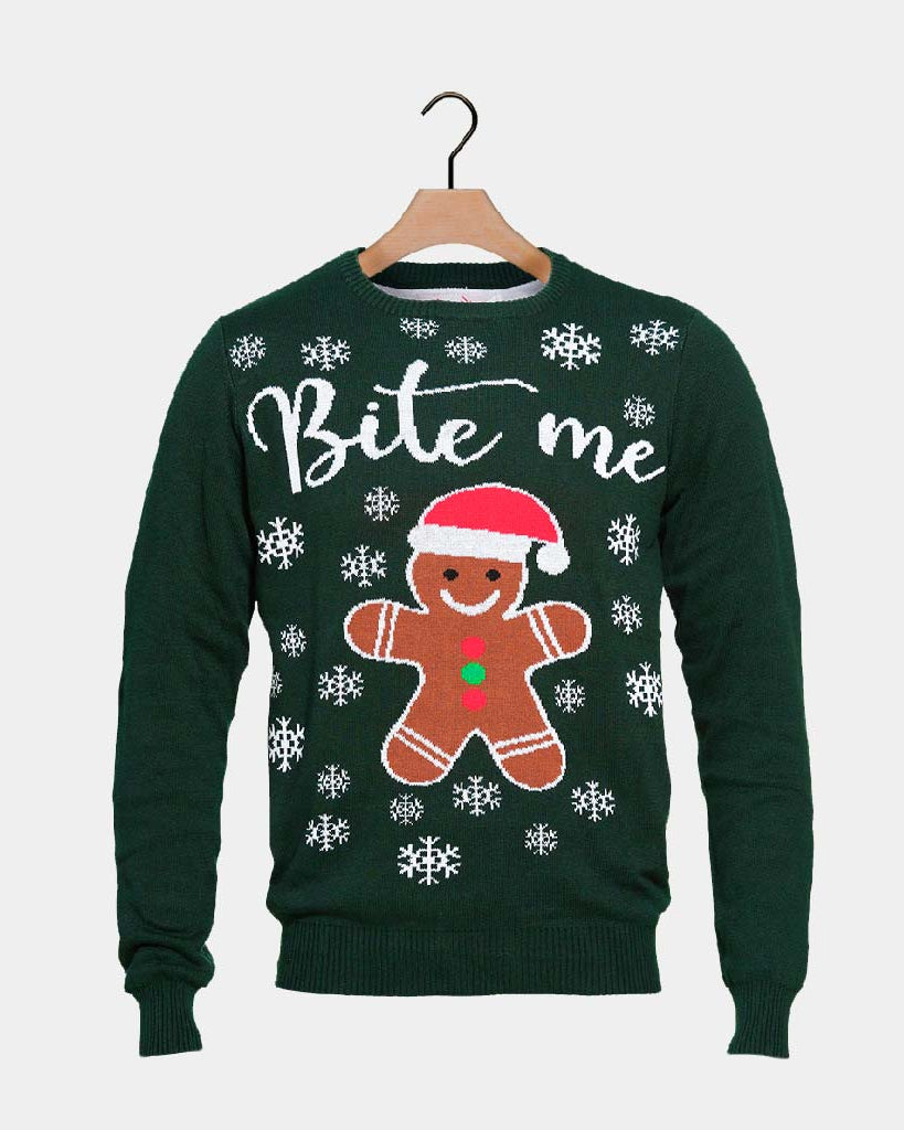 Camisola de Natal para Casal Bite Me Gingerbread