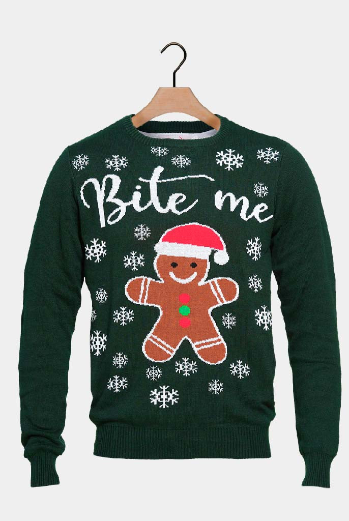 Camisola de Natal para Casal Bite Me Gingerbread