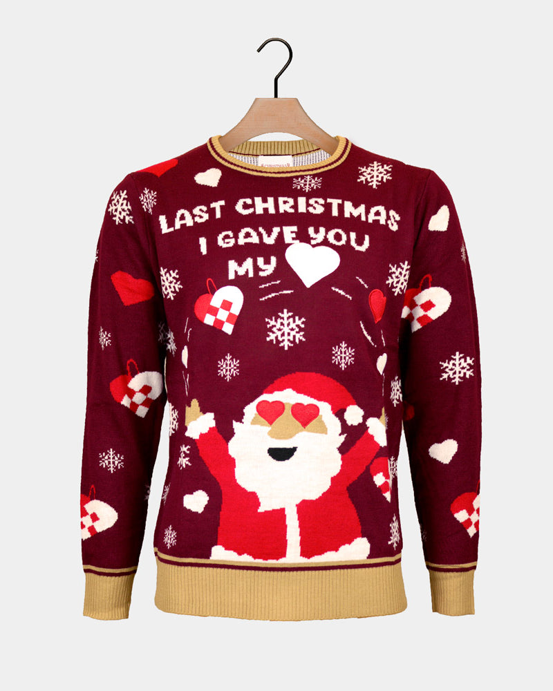 Camisola de Natal Casal Christmas I gave you my Heart Last