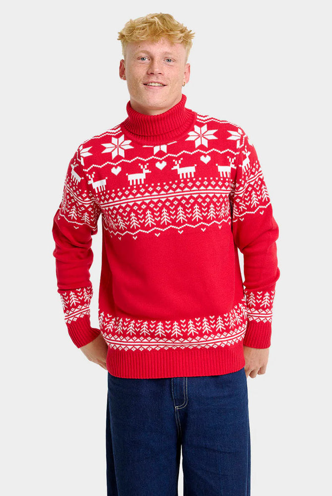 Camisola de Natal para Casal de Gola Homem Alta em Algodão Orgânico Greenlandish