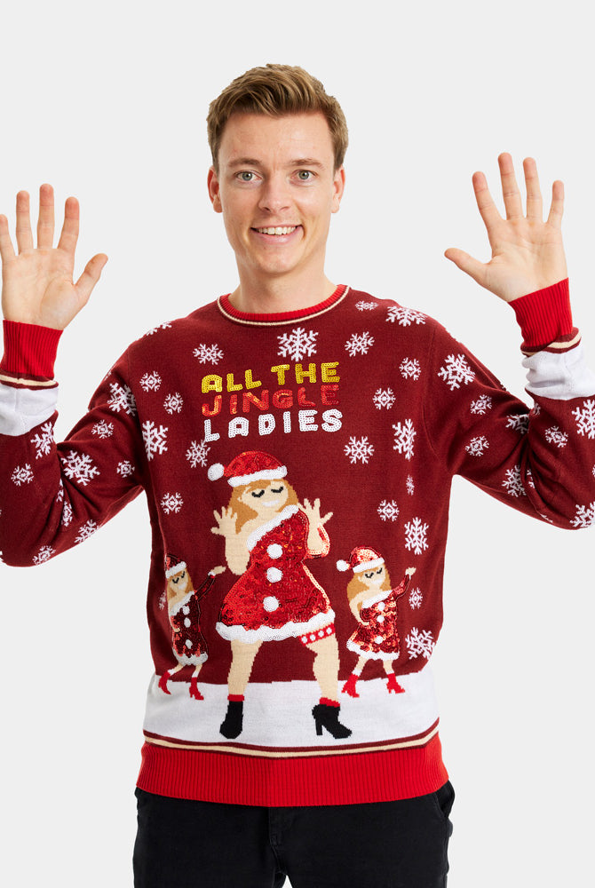 Camisola de Natal para Casal Jingles Ladies Lantejoulas homem