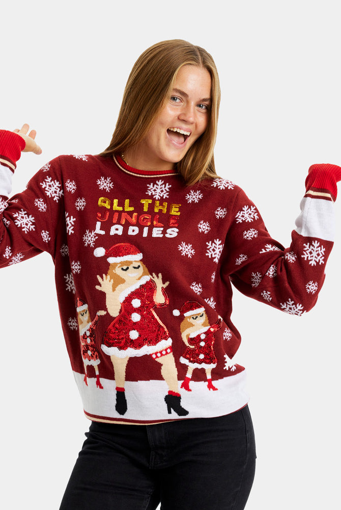 Camisola de Natal para Casal Jingles Ladies Lantejoulas mulher