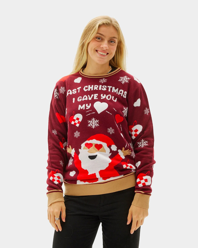Camisola de Natal para Casal Last Christmas I gave you my Heart Mulher