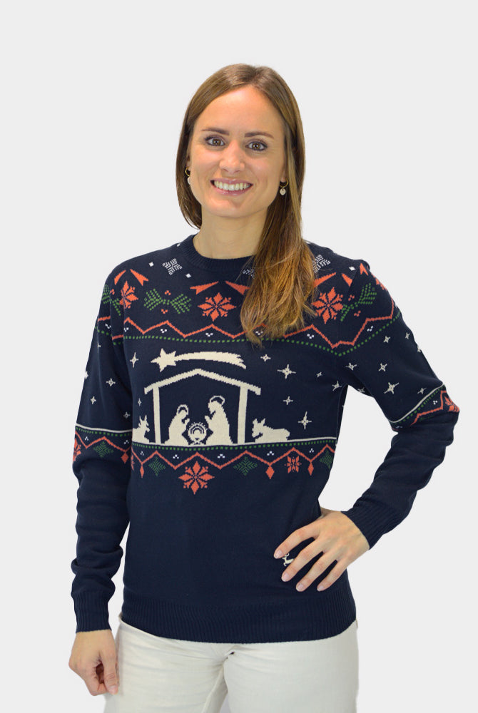 Camisola de Natal para Casal Nativity Mulher