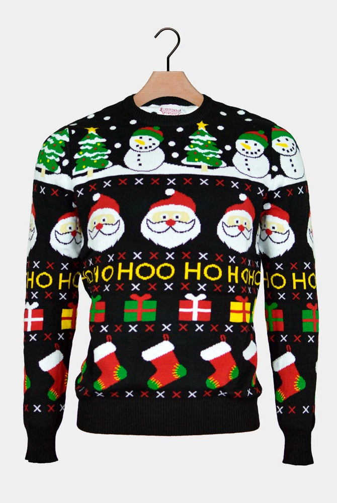 Camisola de Natal para Casal Pai Natal, Presentes e Bonecos Algodão Orgânico