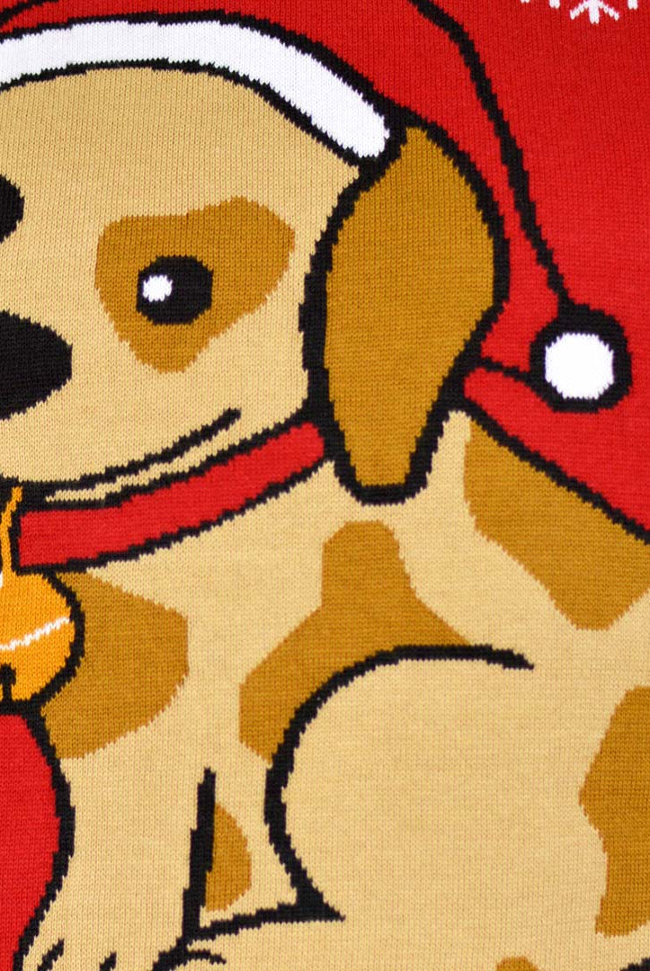 Camisola de Natal para Casal Vermelha Cachorrinho