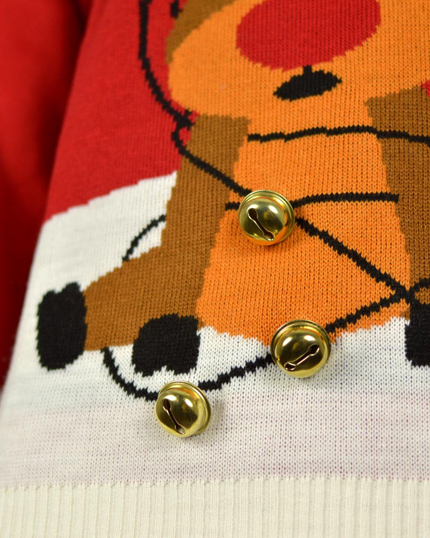 Camisola de Natal para Casal Vermelha Jingle Bells Suck detalhe