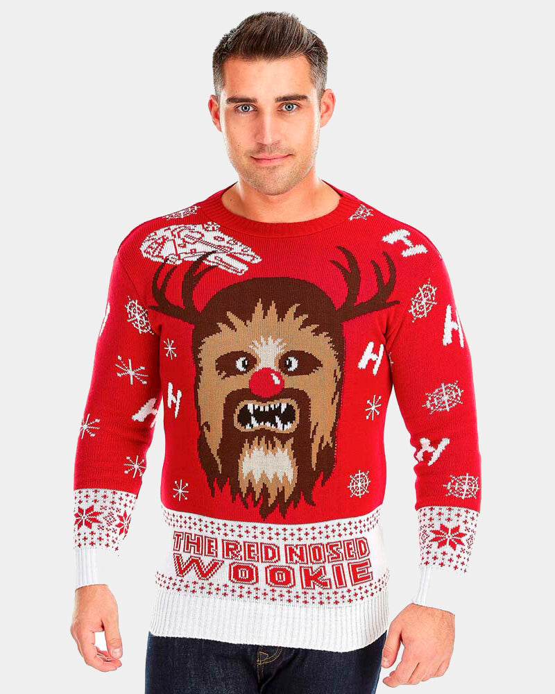 Camisola de Natal para Casal Wookiee homem