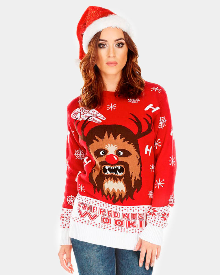 Camisola de Natal para Casal Wookiee mulher