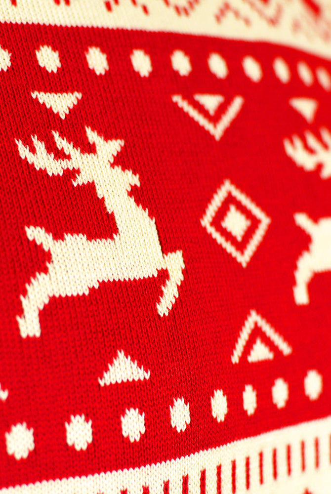 Camisola de Natal Corações Vermelhos Bege Algodão Orgânico Homem