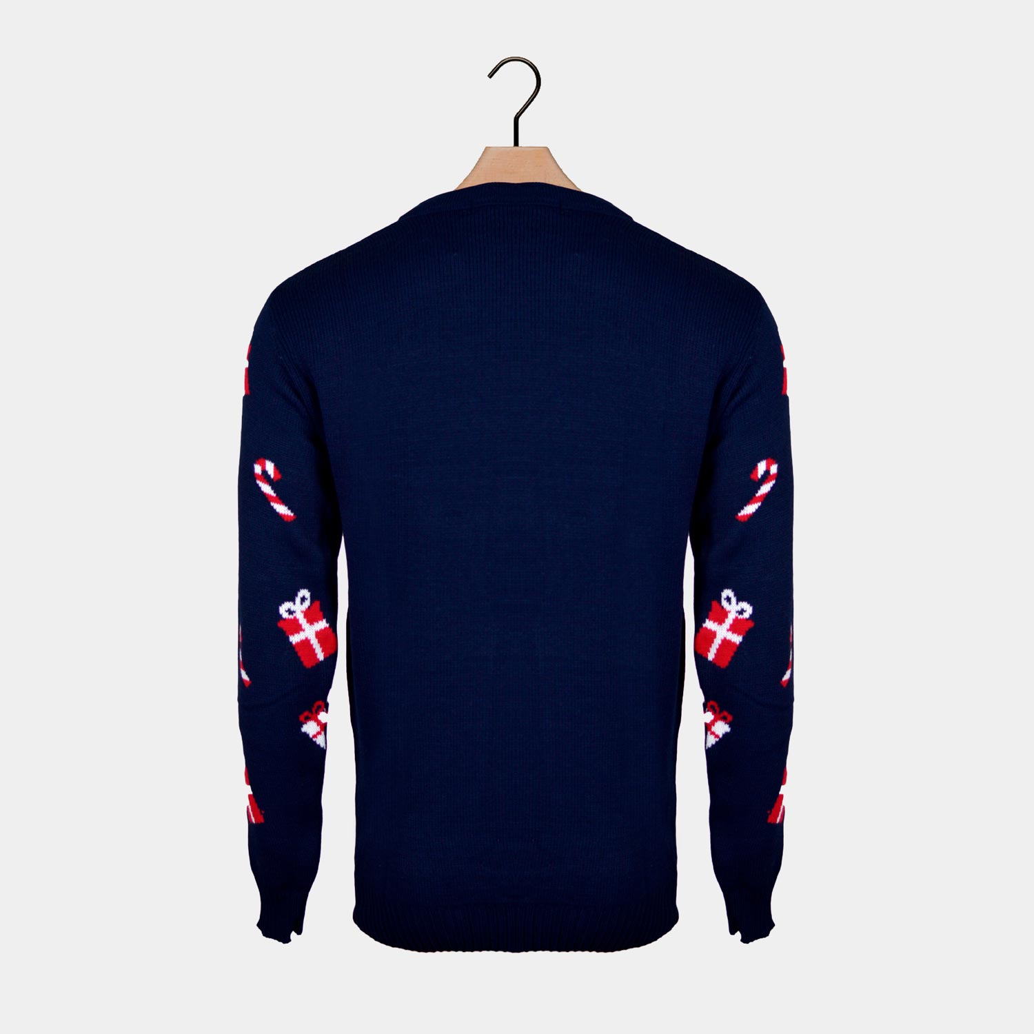 Camisola de Natal Homem Elfo e Pai Natal