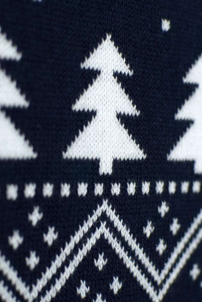 Camisola de Natal Família detalhe Árvores, Bonecos e Pai Natal