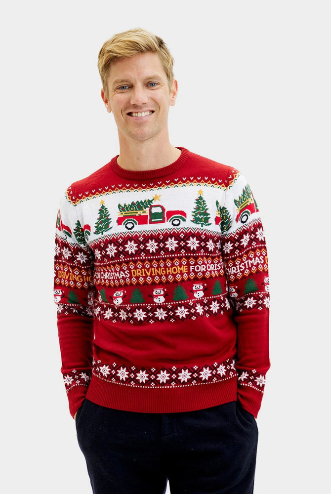 Camisola de Natal para Familia Driving Home Homem