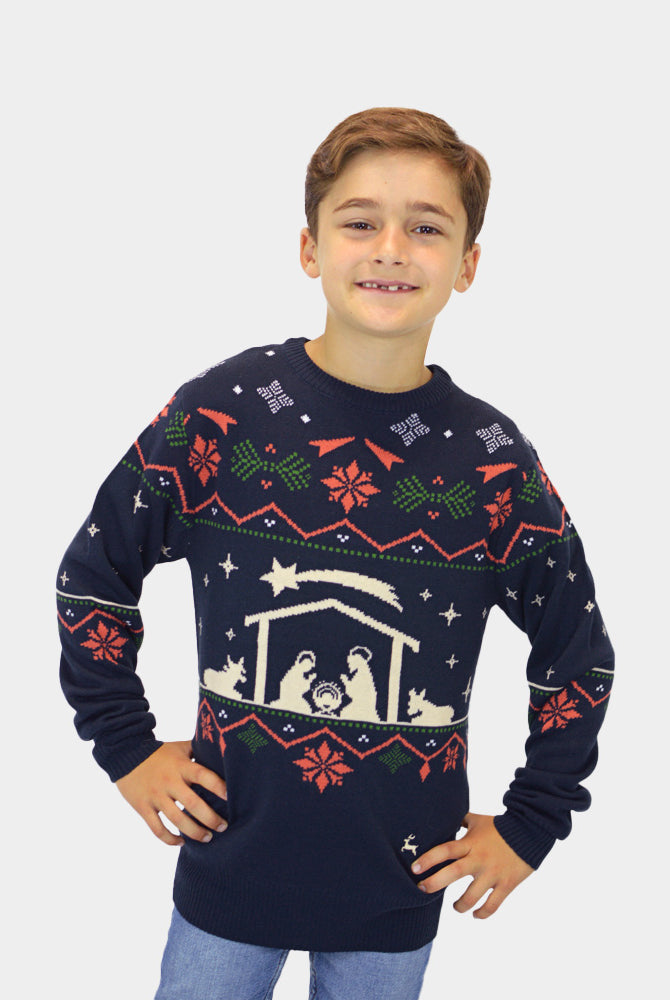 Camisola de Natal para Família Nativity Crianças