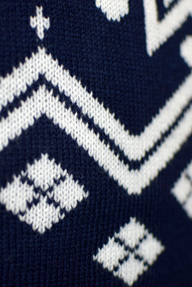Camisola de Natal Família Renas e Estrelas Azul Nordic