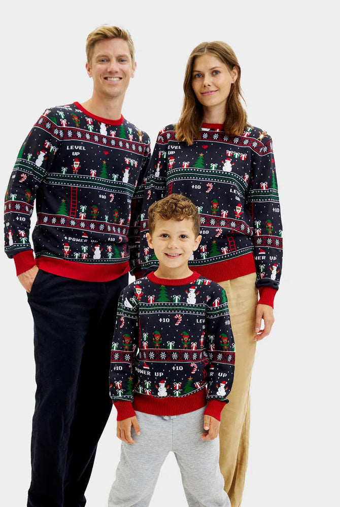 Camisola de Natal para Família Vintage Gaming