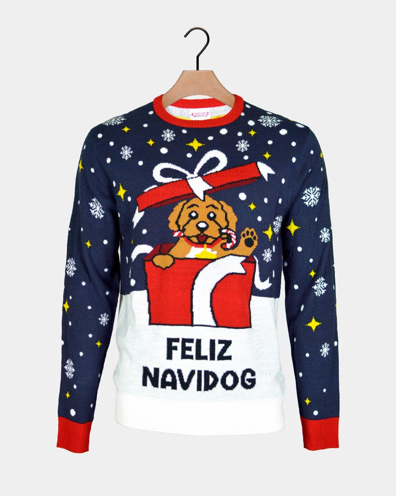 Camisola de Natal Casal Feliz Navidog