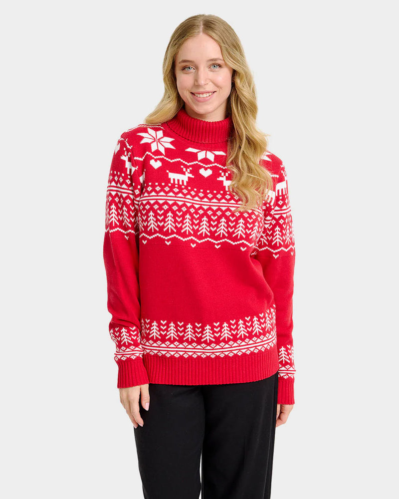 Camisola de Natal para de Gola Alta em Algodão Orgânico Greenlandish Mulher