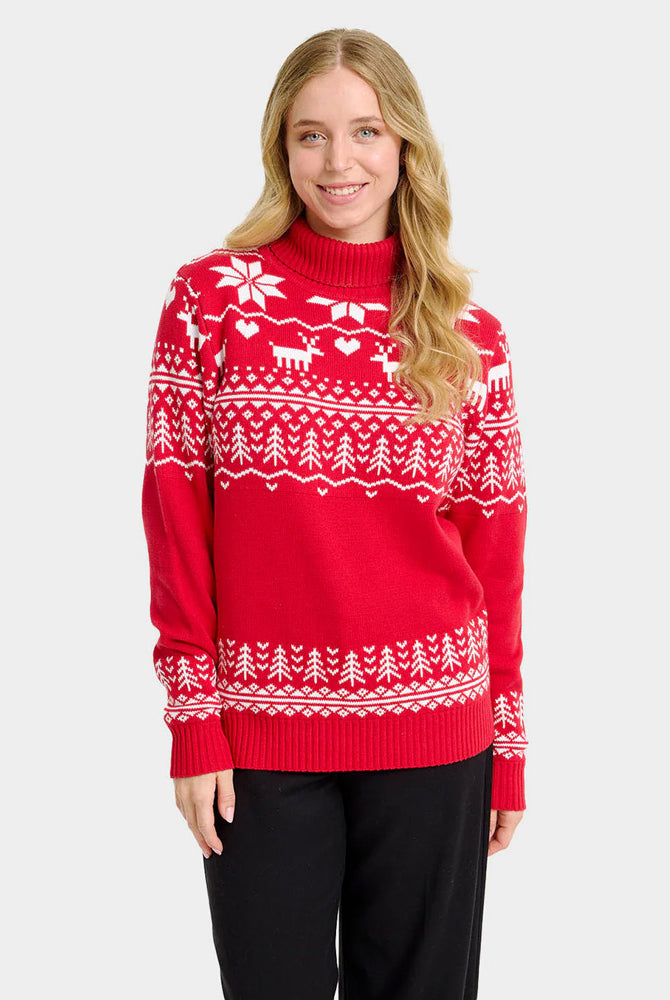 Camisola de Natal para de Gola Alta em Algodão Orgânico Greenlandish Mulher