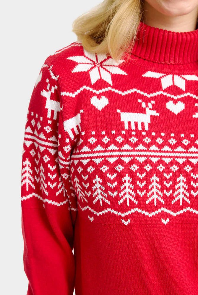 Camisola de Natal Greenlandish para Casal de Gola Alta em Algodão Orgânico