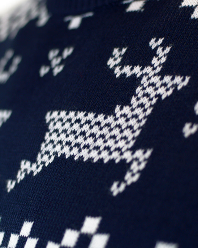 Camisola de Natal para Homem Azul Pólo Norte detalhe